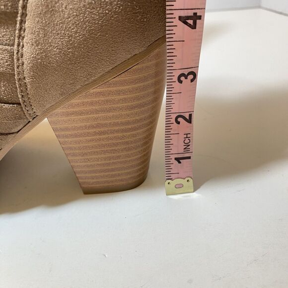 JG Strappy Gladiator Stacked Heel Suede Shoes Women’s Size 11 Tan BRAND NEW - Picture 9 of 11